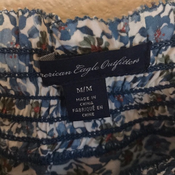 ‼️Final Markdown‼️ American Eagle Flower Blue Top - Picture 4 of 5